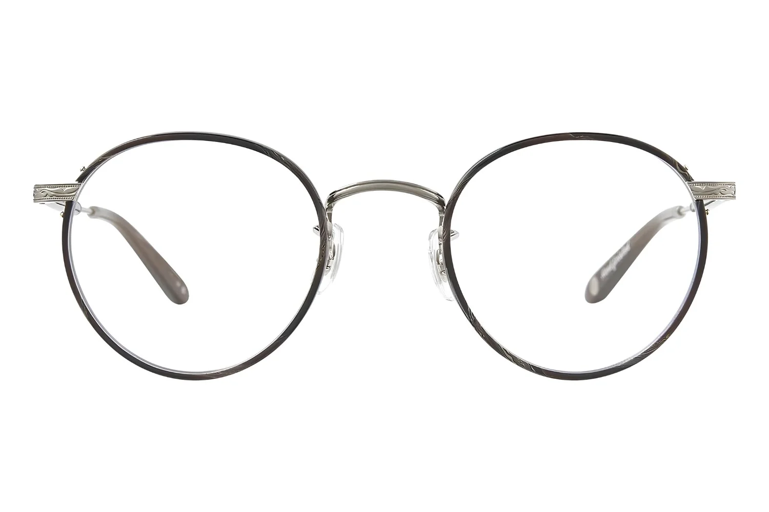Garrett Leight GLCO Wilson 46 Dark Wave Rock-Brushed Silver Hazel