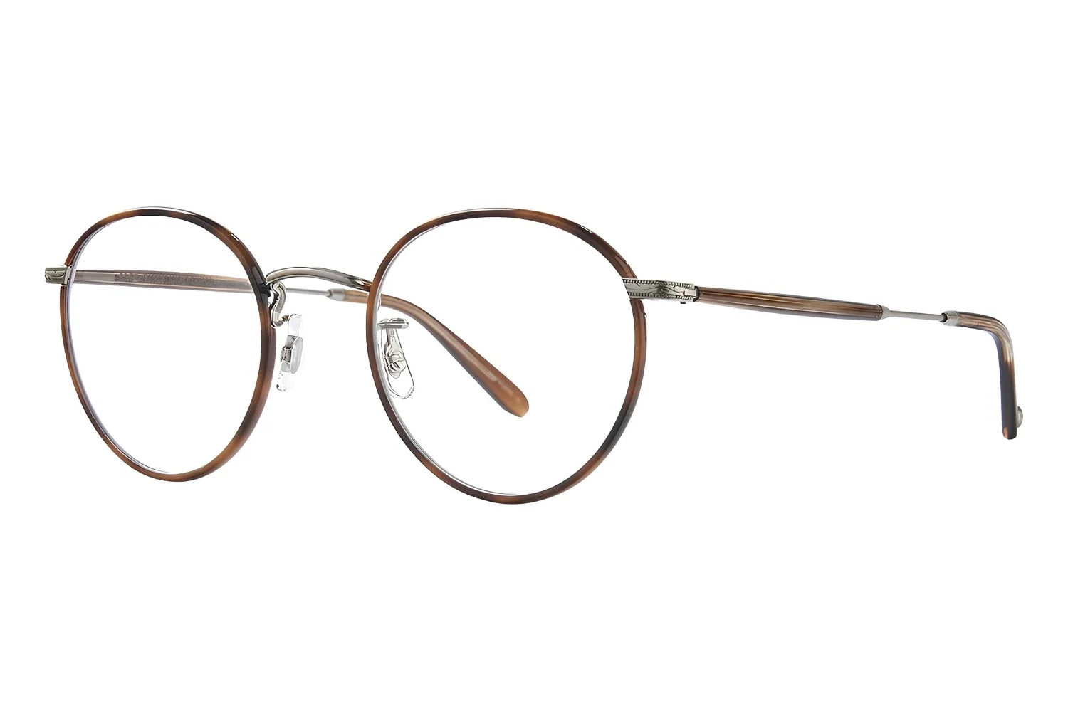 Garrett Leight GLCO Wilson 46 Honeycomb Tortoise-Pewter Khaki Tortoise