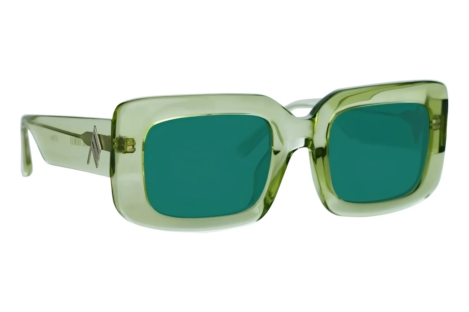 Linda Farrow The Attico JORJA LİME/Silver - Green Kadın Güneş Gözlüğü - 1