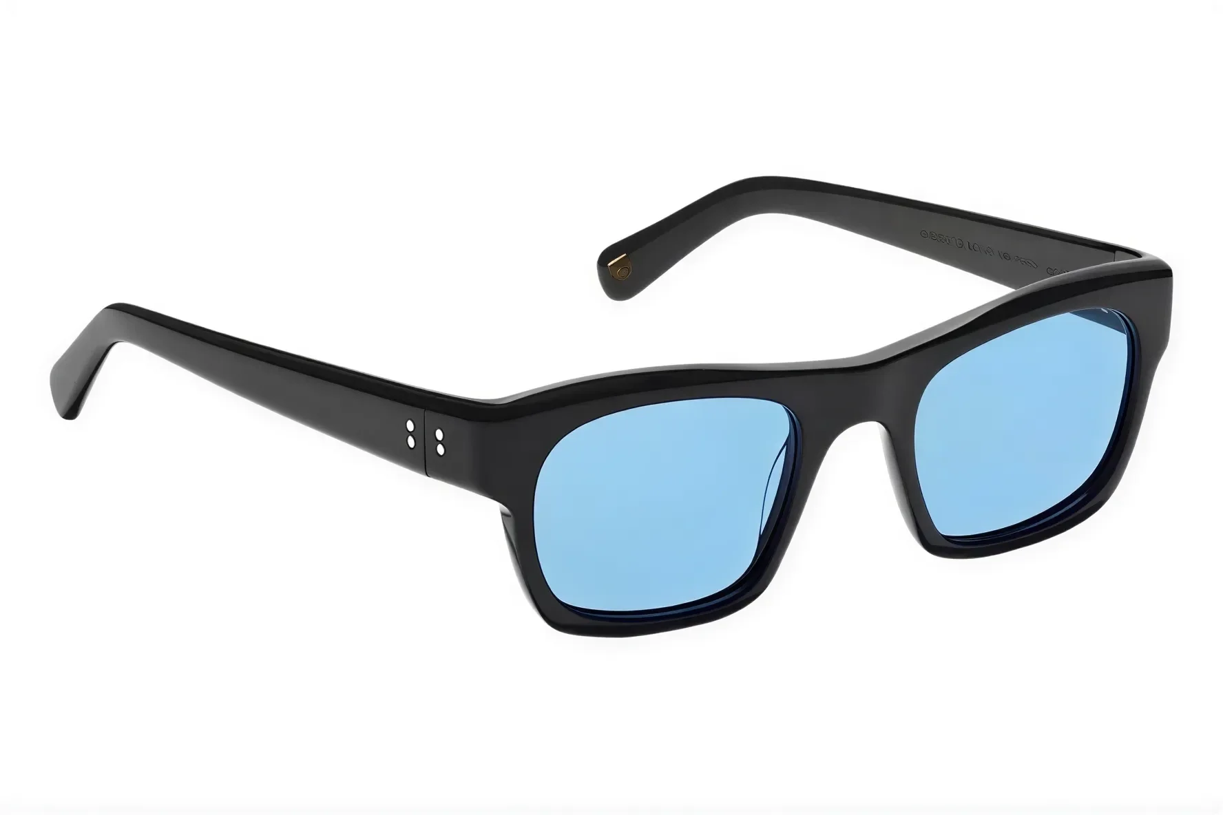 Moscot Nudnik Sun 50 Black Celebrity Blue Lens - 1